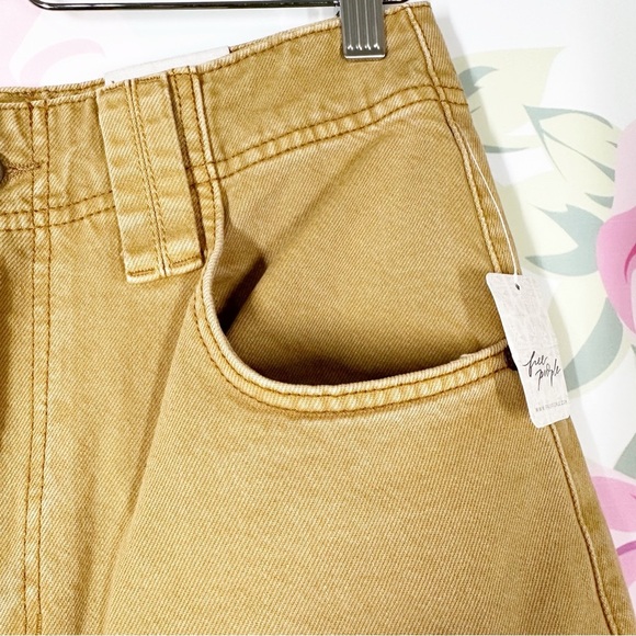 NEW Free People We The Free Chill Vibes Dropped Wide Leg Khaki Scout Jeans 26 - Picture 8 of 14
